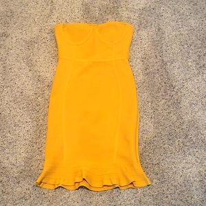 Mustard/Yellow Bandage dress. Size: S